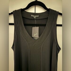 NEW Black tank blouse size small.